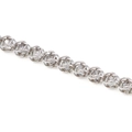 Macro shot of silver stainless steel chain with faceted grey beads for jewelry making - Grey 8mm