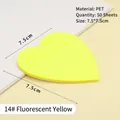 Wasserfeste herzförmige Haftnotizen aus fluoreszierendem gelbem PET Material 50 Blatt - Neongelbes Herz 50 Blatt