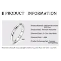 Minimalist S925 sterling silver band ring with 1.6mm D-color Moissanite stones - US Size 4.5 / Night Sky Stars