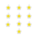 Set de 10 colgantes de flores con caritas sonrientes para manualidades y joyería DIY - 2# Flor Sonriente