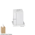 Stampo in silicone per portacandele quadrato a righe con misure e campione di prodotto - Medio / Bianco