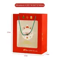 Red Christmas paper gift bag with Santa Claus, clear window and green rope handles - Santa Claus Red Large
