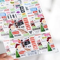 Pop Art style nail stickers with vintage words and red lips pattern, model TS-663 - TS-663 Pop Magazine