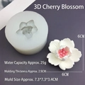 Dimensions détaillées du moule en silicone fleur de cerisier pour bougies et savons DIY - Moule Sakura 3D