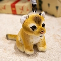 Cute plush cheetah cub keychain with yellow fur and brown spots for bag decoration - Lion / 15CM