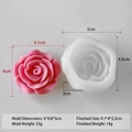 DIY silicone flower mold for rose shaped scented candles and handmade soap making - Rose Style (J-0530-1)