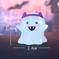 Luminous cartoon ghost wizard figurine in white with purple horns, 2.4cm garden ornament - Luminous Headband Ghost