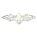 Silver hollow bat pendant made of antique alloy for DIY necklace and bracelet jewelry - Hollow Halloween Silver (19x56mm)