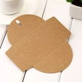 Flat unfolded brown kraft paper gift box featuring a delicate heart-shaped cutout design - Small Envelope