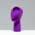 Purple velvet female mannequin head display for elegant wig, hat, and jewelry presentation - Purple Velvet