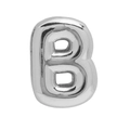 Polished silver letter B bubble charm for DIY personalized stainless steel bracelets - Silver Letter-B