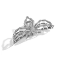 Silberner Spinnen-Haarclip aus Metall mit geometrischer Textur für Damenfrisuren - F535-2/Spinne Form Silber