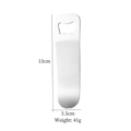 Abrebotellas plano de acero inoxidable con mango de PVC de 13 cm en color plata - Acero Inoxidable 410 Original / Plateado