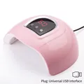 Mini lampada LED rosa 52W per unghie con display digitale e 3 pulsanti per il timer - Stile display digitale a forma di Bugatti (SUN X4) / Rosa