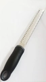 Handheld stainless steel cheese and lemon zester with ergonomic black handle - Heart Embroidery Black