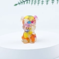 Miniature Schnauzer puppy figurine made of colorful crystal crushed stone resin - 26 Colorful Jade