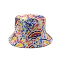 Double-sided cotton bucket hat featuring colorful tie-dye patterns for outdoor street style - One Size / Spiral Tie-Dye Texture (02)