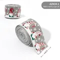 Ruban de Noël gris clair à motif gnomes, largeur 4,8cm pour décoration de fête - Gnome Gris/2m