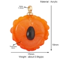 Acrylic fruit pendant charm with detailed size measurements and 1.5mm hole for DIY jewelry - Fruit Section