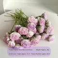 Pink and white handmade crochet yarn rose bouquet for Mother's Day and birthdays - Sri Lanka Lilac Pink Gradient Rose Single Stem
