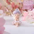 Cute praying angel cake topper girl in purple dress with white wings 8.5x6.5x9cm - 1143-15 Sitting Purple