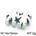 Pendentif couple en acier inoxydable argenté 14x10mm pour bijoux DIY - Couleur Acier (KLJ5539-Z)