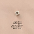 Mirror finish stainless steel 6mm cube spacer bead with 3.2mm hole for DIY jewelry - 6mm