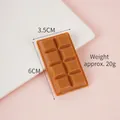 Realistic PVC chocolate bar keychain pendant in caramel brown for bag decoration - Model Style (No Buckle) / Milk Coffee