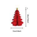 Albero di Natale in carta a nido d'ape rosso da 20cm con stella d'oro scintillante - Albero di Natale 20CM con Stella (Rosso)