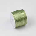Cordino in seta coreana verde da 1,5 mm per gioielli fai-da-te, misura 5, intreccio - Verde Fagiolo