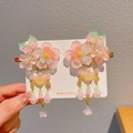 Pink resin cherry blossom hair clip set with elegant tassels for girls traditional hanfu - 67# Moshanggui Pair Set