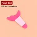 Pink multifunctional silicone eyeliner and mascara shield beauty tool for eye makeup - Long Handle / Rose Pink