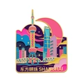 Μαγνήτης ψυγείου Shanghai Oriental Pearl Tower με σχέδιο μισοφέγγαρου και σύννεφων - Πύργος της Ανατολής