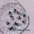 Detail of Scream Ghostface nail charms in black and white resin, size 8x11mm - YD-699# Scream Ghostface