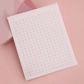 Clear round rhinestone stickers for children makeup and nail art on pink background - MX-36 (2.5mm White)