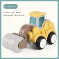 Rullo compressore giocattolo giallo per bambini, 13x7x8cm, perfetto per mini costruttori - Rullo Compressore a Pressione