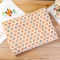 Thick warm pet mat with blue star pattern on soft beige coral fleece fabric - Coffee Star
