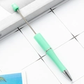 DIY plastic beaded ballpoint pen in mint green finish with metal bar for crafting - Candy Mint Green