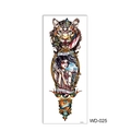 Waterproof full arm temporary tattoo sticker with tiger and girl portrait design WD-025 - WD-025/Old School Girl and Dagger