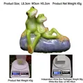 Miniature resin frog family figurine, 6.3x3x5.2 cm decor for garden and succulents - Frog Couple