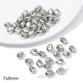 Irregular silver oval 7x8mm CCB spacer beads for DIY handmade jewelry and bracelets - Model 05 Twisted Oval 20pcs/Pack