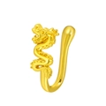 U-shaped golden dragon nose clip with micro-set zircon, non-piercing metal jewelry - Gold Dragon (G-102)