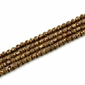 Polished faceted metallic bronze agate beads in 10mm for DIY jewelry making sets - 10mm / Electroplated Bronze