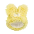 Diadema de monstruo de peluche amarillo con ojos grandes para lavar la cara y maquillaje - Amarillo