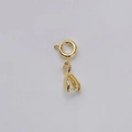 Vista macro de un cierre de resorte de oro 14K y enganche para la creación de joyas - Anillo de Resorte Bañado en Oro de 14K + Asa