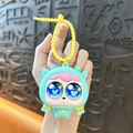 Llavero squishy de niña de dibujos animados verde menta con ojos grandes - Niña de Ojos Saltones / Verde
