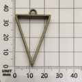 Bronze inverted triangle open bezel pendant for resin DIY jewelry making with scale - Triangle (10493) / 25x39mm / Bronze