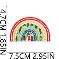 Detailed embroidery size guide for rainbow puzzle autism awareness iron-on patch - No.22-Multicolor Puzzle Rainbow