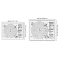 Silicone baking mats comparison showing 40x29cm and 60x46cm sizes with measurement charts - Silicone / 40*30cm White Base Black Print