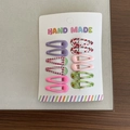 Set of 10 mini BB hair clips for girls featuring cute fruit prints and solid colors - 6-Purple Pink Red (Set of 10)